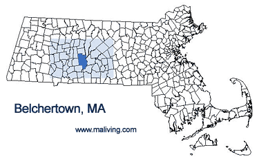 Map of Belchertown Western Massachusetts